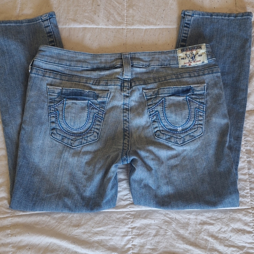 True Religion Women's Cropped Jeans - Low Rise Size 31